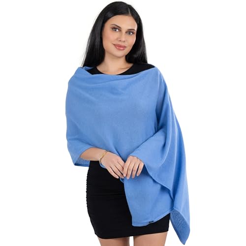 Image of Velanio Cashmere Poncho for Women - 100% Mongolian Wrap & Dress Topper