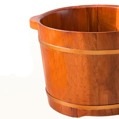 Balde para baño de pies de madera sólida 40 cm miniatura 2