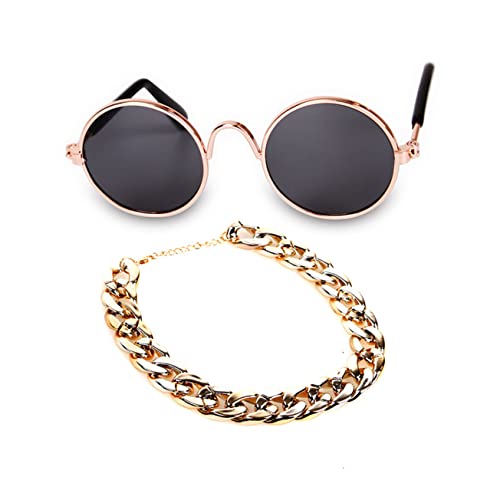 BESPORTBLE Metal Pet Necklace Chain Fashion Pet Pendant Dog Necklace for Small Dog Cat Jewelry Golden Chain