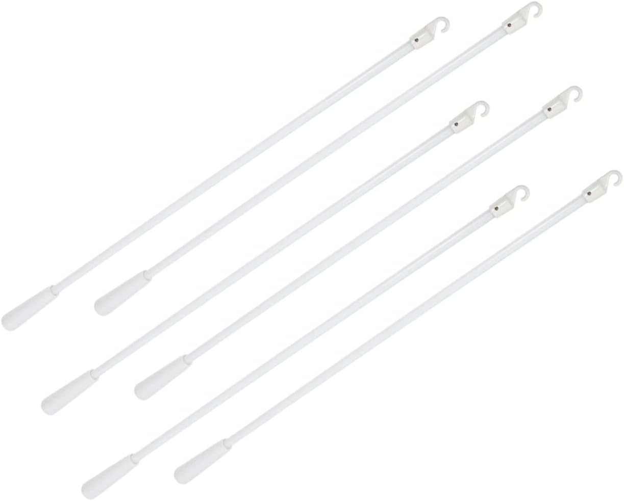Cabilock 6pcs Vertical Blinds Replacement Wand Fiberglass Tilt Rods with Hook Easy to Install Window Blinds Accessory for Home and Convenience