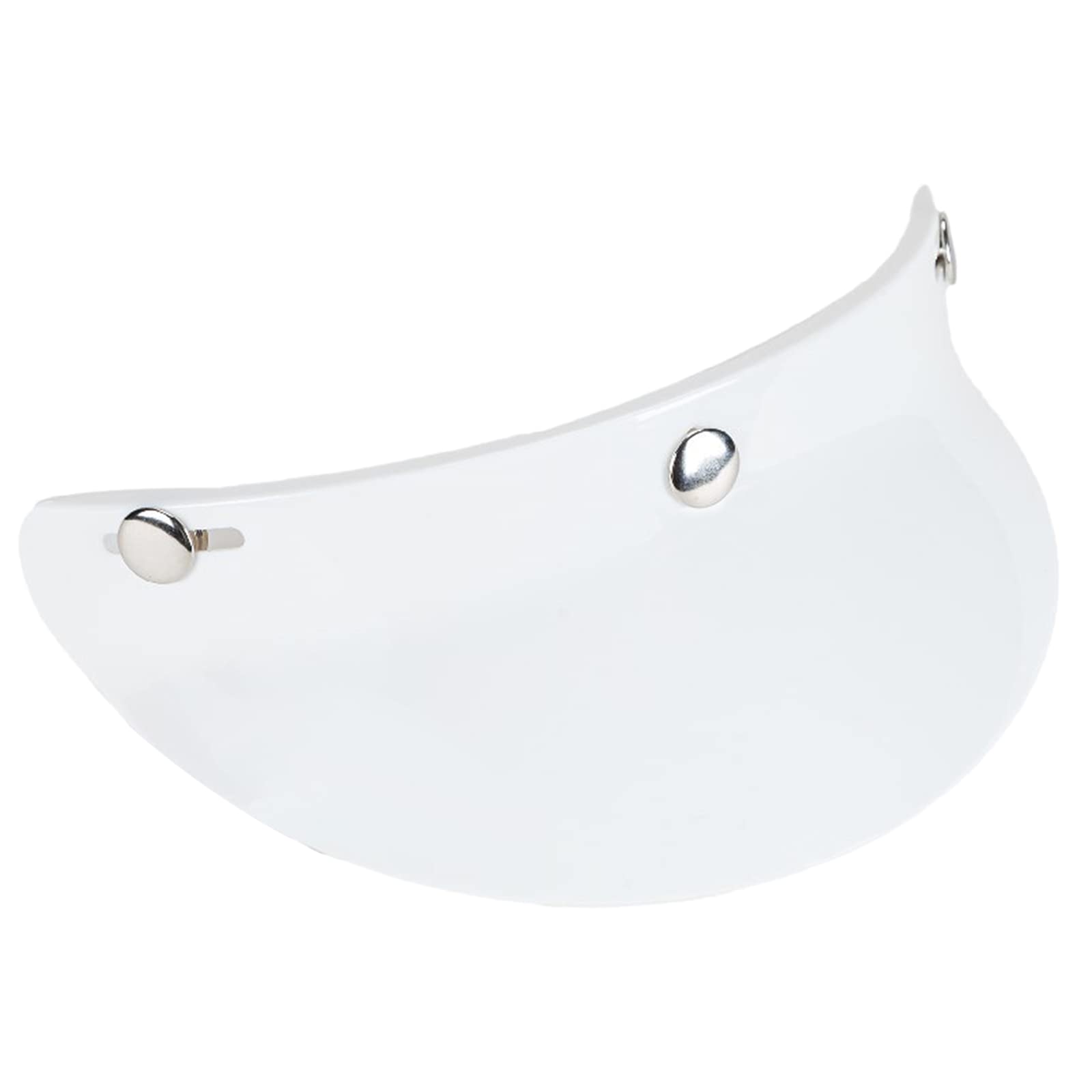 B Blesiya Universal 3-Snap Motorcycle Helmet Peak Open Face Sun Shade Visor Shield,15cm x 5cm - White