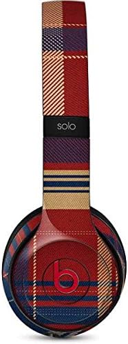Skinit Decal Audio Skin Compatible with Beats Solo 3 Wireless - Red and Blue Plaid Design