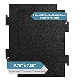 Fresh Headquarters 2Pack Notched 9.75×7.25in Activated Carbon Charcoal Microwave Hood Filters – Compatible with KitchenAid & Whirlpool...