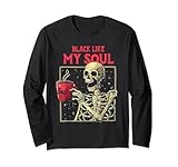 Photo Gallery funny black like my soul funny skeleton skull coffee lovers maglia a manica Photo Gallery funny black like my soul funny skeleton skull coffee lovers maglia a manica
