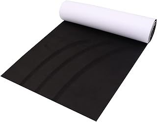 Y.A. LOTUS Microfiber Fabric Self-Adhesive Suede Look, Stretch Film Fabric Perfect for car Interior Decorate -7.87in x 59in, Black.