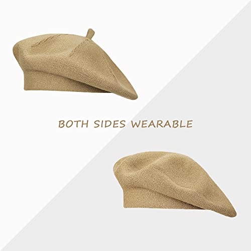 Image of Klong Women Wool Beret Hat French Style Solid Color