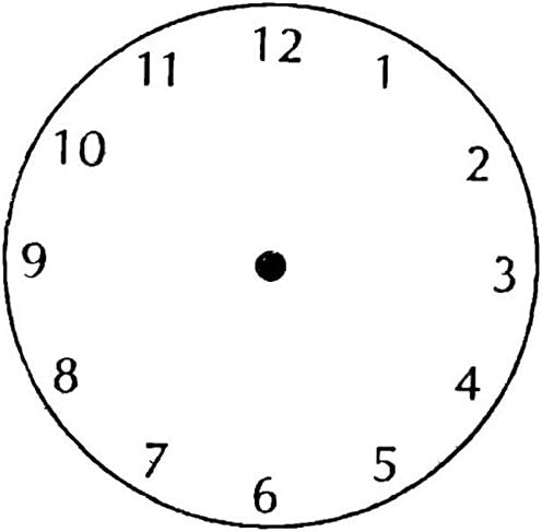 Blank Clock Art Rubber Stamp