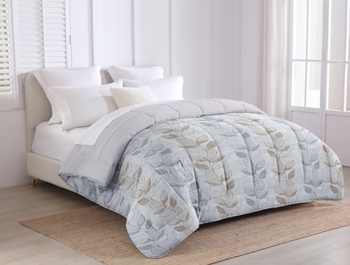 MANEMI - Edredon Estampado con Relleno de Fibra, Edredon Cama Matrimonio, 250 x 240cm, Tejido Suave y 100% Poliéster