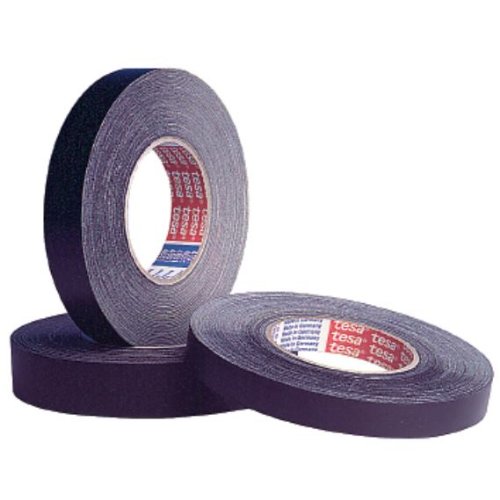 tesa Tape (open fabric), black 50 m: 19 mm
