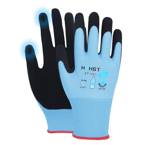 Image of Work Gloves for Women, Eco Friendly Safety Work Gloves with Breathable Rubber Coated, Smart Touch,3 Pairs