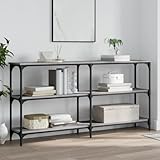 skm tavolo consolle grigio sonoma 150x29x75 cm in legno multistrato mobili, tavoli (19,22kg)