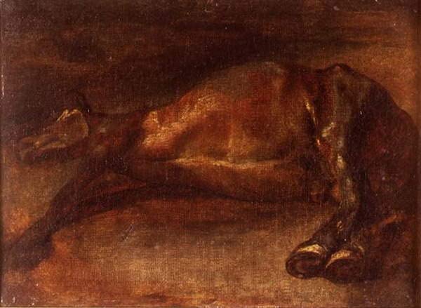Affiche Cheval mort de Théodore Géricault : sublimez les murs de votre grand salon