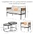 Grand patio 5-Piece Outdoor Furniture Set with Thick Cushions and Coffee Table, Wicker Sofa Conversation Set for Backyard, Natural
