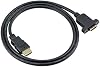 Cable extensor HDMI para montaje en panel, cable extensor HDMI macho a hembra de alta velocidad con tuerca de tornillo, compatible con resolución 4K para reproductor Blu Ray, TV 3D, Roku, Xbox360, negro (3.3 pies/1m) 4