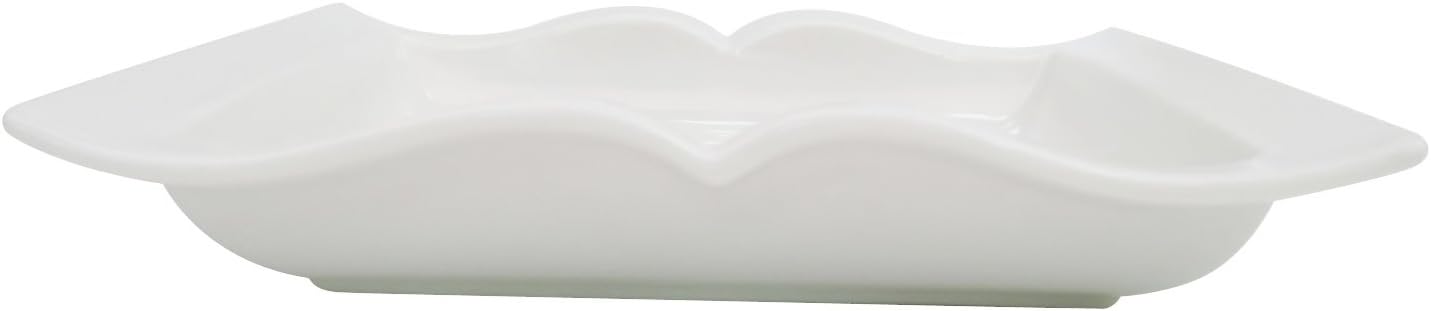 CAC China GBK-110 11-Inch Goldbook Porcelain Square Pasta Plate, White, Box of 12