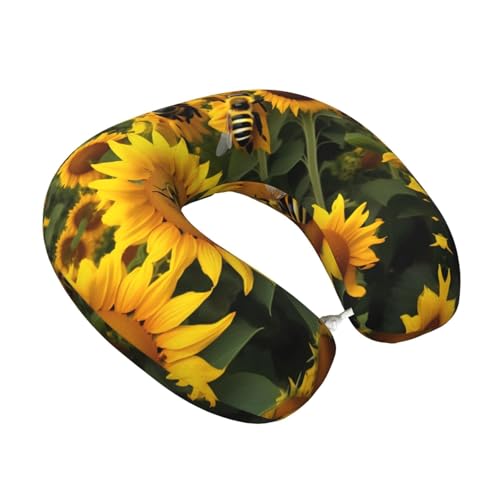 Almohada de Viaje con Relleno de Poliéster y Diseño Negro miniatura 2