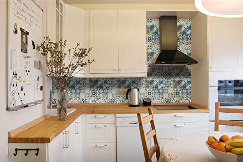 Drhwefsq Kitchen Wallpaper Peel And Stick Wallpaper Vintage Contact Paper For Countertops Waterproof Tile Self Adhesive Wallpaper Boho Decorative Wall Paper Removable Vinyl Film17.7" X118" #TOP2