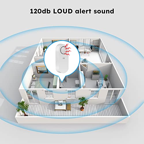 Ouvopo Water Sensor 6 Pack, Water Leak Detector 120Db, Sensitive Leak And Drip Alert, Wireless Detector For Bedrooms, Basement, Kitchen, Bathroom, Laundry (Battery Included) #TOP3