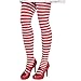 amscan Candy Cane Fabric Tights for Women | Party Costume