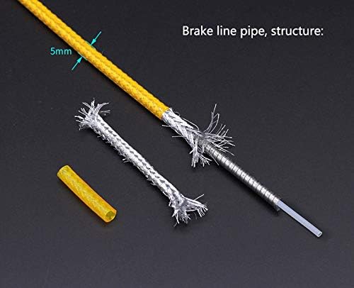 VOANZO 2PCS 300cm Bicycle Weaved Lining Brake Cable Protective Sleeve For MTB Road Mountain Bike, Black,silver,yellow - Image 4