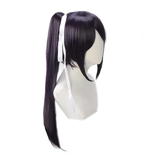 Vista 2 de REYHS Peluca de anime Sayaka Igarashi Cosplay peluca para jugador compulsivo Kakegurui peluca larga morada peluca de Halloween para Halloween fiesta