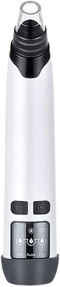 Blackhead Remover Vacuum - Professional Blackhead Vacuum Pore Cleaner with Hot Compress Function, USB Rechargeable, Blackhead Extractor Tool, White