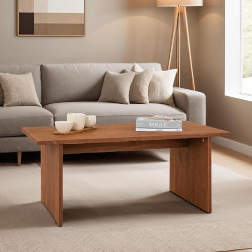 Table basse Salto 110 cm bois massif brun foncé IDIMEX