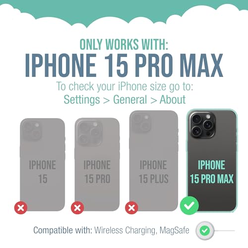 Smartish® iPhone 15 Pro Max Magnetic Case - Gripmunk Compatible with MagSafe [Lightweight + Protective] Slim/Thin Grip Cover with Microfiber Lining for Apple iPhone 15 Pro Max - Black Tie Affair - Thumbnail 5