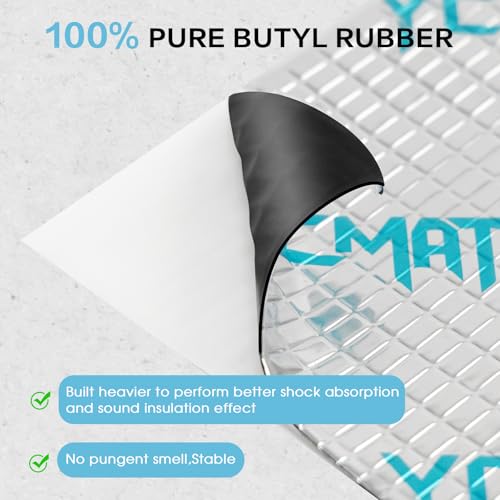 YCXCMAT 100 Mil Butyl Sound Deadening Mat for Car, 36sqft Deadener Material by YCXCMAT - Used condition - Image 8