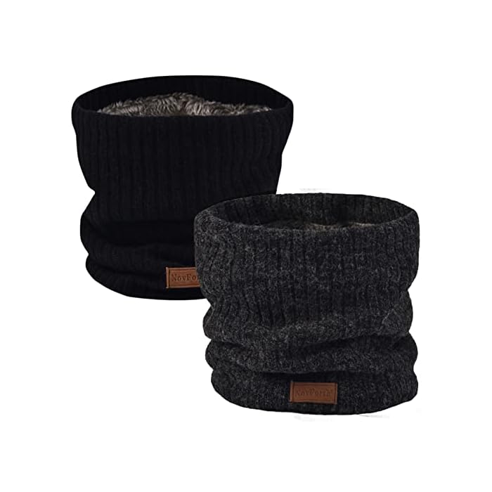 NovForth Winter Neck Warmer Fleece Lined Infinity Scarf
