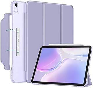 FINTIE Etui kompatybilne z iPadem Air 5. generacji (2022) / iPad Air 4. generacji (2020) 10,9 cala - [Zapięcie magnetyczne] Smukłe etui z matową tylną pokrywą, automatyczne budzenie/sen, liliowy
