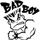 Bad Boy Tough Guy Silhouette - Vinyl 5.5 Inches (Color: Black) Decal Laptop Tablet Skateboard Car Sticker