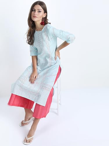 Image of Vishudh Women's Kurta | Comfortable Ethnic Wear for Daily Use | Lightweight & Breathable Indian Top