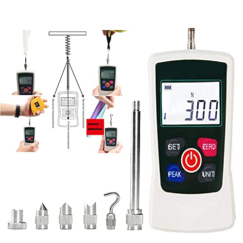 Digital Force Gauge Push and Pull Tester of 4 Measurement Units 30kgf 300N 65Lbf 1080Oz LCD Measuring Instruments