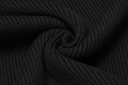 Coofandy Mens Ribbed Slim Fit Knitted Pullover Turtleneck Sweater,Black,Medium #TOP6