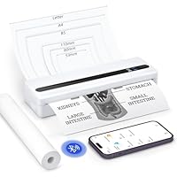 BORN4SHIP Thermodrucker A4, Tragbarer Drucker, Bluetooth Tintenloser Thermodrucker, kompatibel mit Android & iOS, Unterstützung für US-Buchstaben/A4/B5/Etikett für Zuhause, Büroarbeit und Schule