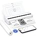 BORN4SHIP Portable Printer Wireless for Travel, PB821 Bluetooth Thermal Printer A4 with 3 Rolls of Thermal Disposables, Inkless Printer Compatible with iOS, Android, Laptop for Office, Car, Home