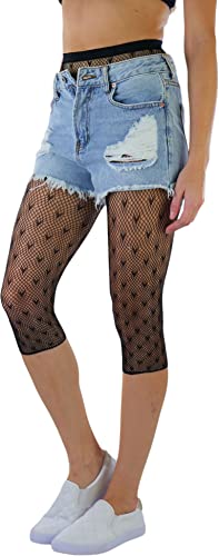 Image of ToBeInStyle Women's Single Floral Lace Fishnet Tights Footless & Stirrup Design