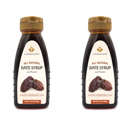 Image of Al Barakah Dates All Natural Arabian Date Syrup 250G X 2|Khajur Or Khajoor Syrup|No Added Sugar|No Preservatives|Vegan- Plant Based|Non Gmo Dates (500 Gram) - Liquid