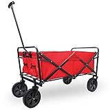 Firenze Faltbarer Bollerwagen Transportwagen Handwagen Rot/Blau (Rot)