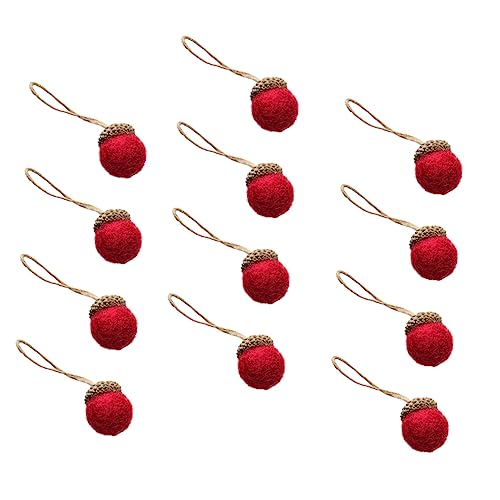 HAMPPLIES 12 Stücke Filz Tannenbaum Kegel Anhänger Baum Hängen...