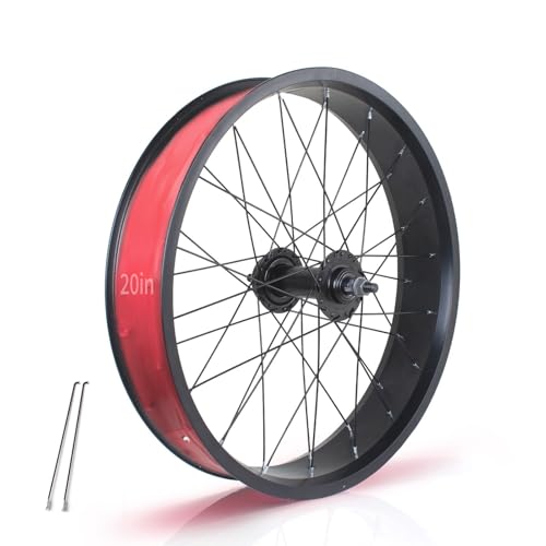 20x4.0 Jeu De Roues Roues avant et arrière Pour Vélo Fat 24/26in Snow Bike/Beach Bike Paire roues 14G Rayons Frein Disque Axe Plein De 195mm 36H Moyeu...