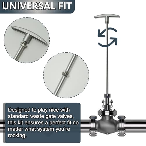 Image of 2 Pack RV Waste Valve Handle Replacement Universal Fit RV Waste Valve Tube Extension Kit RV Dump Valve Handle Replacement Set