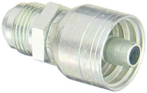 Image of Aeroquip 1AA8MJ6 Carbon Steel Global TTC (Thru the Cover) Crimp Hose Fitting Male SAE, Straight, 3 /8 inch Hose ID, 3 /4 inch - 16 Thread
