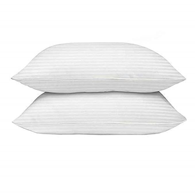 Habitat Ada Microfiber Hotel Quality Premium Fibre Soft Cushion, Lumbar Pillow Filler, 12x18 Inches, White, Set of 2 - White