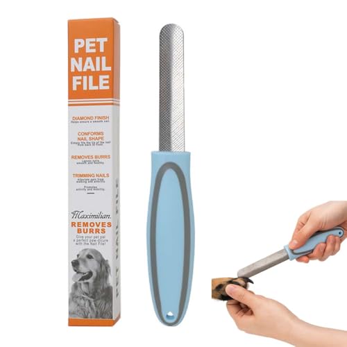 JUGUTA Premium-Nagel-Schleifstein Für Haustiere: Edelstahl-Krallenfeile, Für Eine Glatte Nagelkontur, Universell Für Katzen Und Hund(Blau)