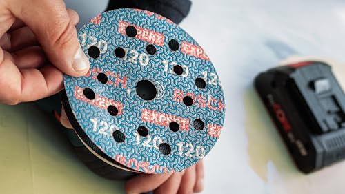 Bosch 1x EXPERT O780 Folienschleifscheibe, 125 mm (für Hartholz, Farbe auf Holz, Ø 125 mm, Körnung 120, Professional Zubehör Exzenterschleifer)