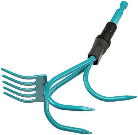 Gardena combisystem Grubber-Rake: Practical 2-in-1 Garden Tool, Turquoise and Black, one Size, (03165-20)
