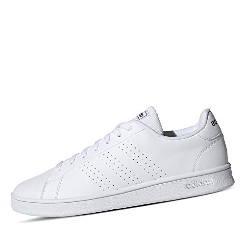 Baskets Adidas Advantage Base homme, chaussures blanches idéales pour le bureau et les loisirs