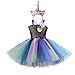 Produktbild DIXIUZA Mädchen Blume Einhorn Kleid für Cosplay Party Festzug Prinzessin Verkleidung Carnival